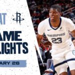 Memphis Grizzlies Highlights vs. Houston Rockets