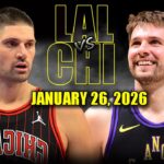 Los Angeles Lakers vs Chicago Bulls Full Game Highlights – January 26, 2026 | NBA Season