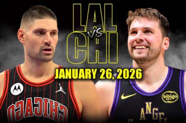 Los Angeles Lakers vs Chicago Bulls Full Game Highlights – January 26, 2026 | NBA Season