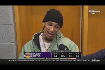 Jaxson Hayes POSTGAME INTERVIEWS | Los Angeles Lakers beat to Chicago Bulls 129-118