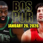 Boston Celtics vs Portland Trail Blazers Full Game Highlights – January 26, 2026 | NBA Season