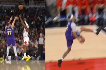 Luka Doncic tough 3 then Jaxson Hayes between the legs dunk vs Bulls 🔥