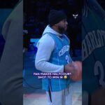 in the dell curry jersey too #charlottehornets #halfcourtshot