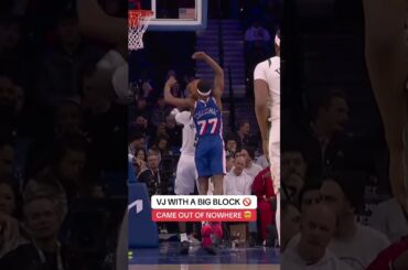 VJ Edgecombe with a HUGE block 🔥