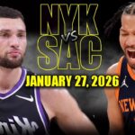 New York Knicks vs Sacramento Kings Full Game Highlights – January 27, 2026 | NBA Season