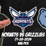 Charlotte Hornets vs Memphis Grizzlies 1/28/26 NBA Free Picks & Prediction | NBA Tips