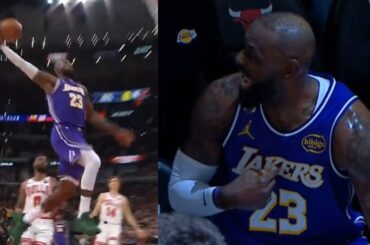 LeBron James demands ball during timeout after hot start vs Bulls