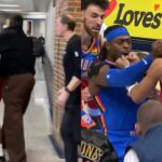 Jeremiah Fears getting held back in hallway after fight with Lu Dort 👀