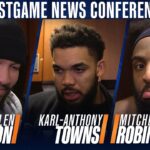 Jalen Brunson, Karl-Anthony Towns, and Mitchell Robinson reflect on Knicks' third-straight victory