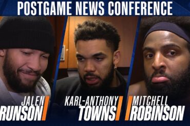 Jalen Brunson, Karl-Anthony Towns, and Mitchell Robinson reflect on Knicks' third-straight victory