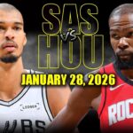 San Antonio Spurs vs Houston Rockets Full Game Highlights – January 28, 2026 | NBA Season