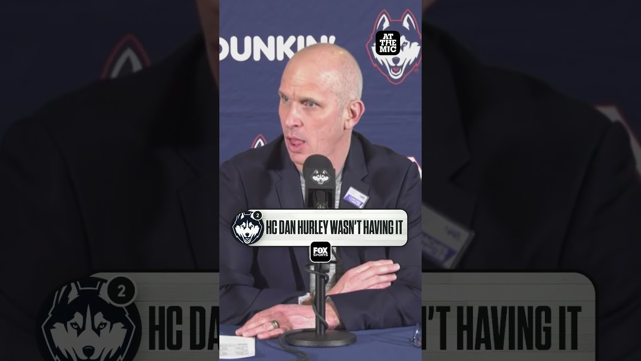 Dan Hurley wasn't feeling it 😂 #basketball #cbb #uconn #huskies