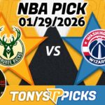 Milwaukee Bucks vs Washington Wizards Pick 1/29/26 NBA Pick Prediction