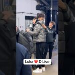 Luka Doncic chats with ex Mavs teammate Dereck Lively after #Lakers win in #Dallas ❤️🏀 #fyp #nba