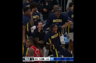 Jay Huff MASSIVE THREE 🎯🔥 #nbabasketball #nbahighlights #nbashorts #indianapacers