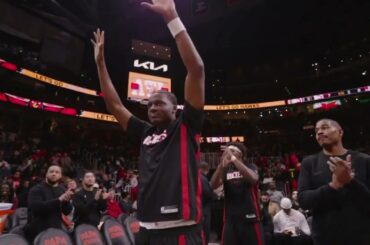 Atlanta Hawks honor Clint Capela with tribute video in return with Rockets | NBA on ESPN
