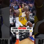 LeBron feeling the emotions in Cleveland ❤️ (via @NBA)