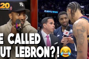 Jeff Teague REACTS to Jaylon Tyson TALKING CRAZY on LeBron James in Donovan Mitchell Cavs interview