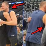 Nikola Jokic Embracing Michael Porter Jr. During Pregame Warmups Ahead Of Denver Nuggets vs. Nets!