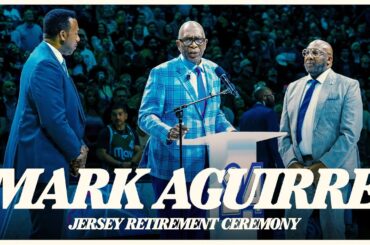 Mark Aguirre Jersey Retirement Ceremony