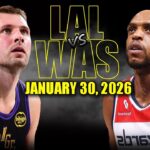 Los Angeles Lakers vs Washington Wizards Full Game Highlights – January 30, 2026 | NBA Season