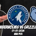 Minnesota Timberwolves vs Memphis Grizzlies 1/31/26 NBA Free Picks & Prediction | NBA Tips
