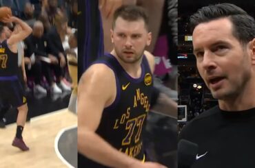 Luka Doncic triple double in first half vs Wizards & JJ says "sometimes he gets bored" 😂