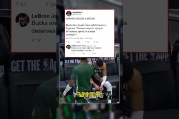 Thanasis Tries to Cheer Up Giannis Amid Bucks Struggles