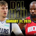 Dallas Mavericks vs Houston Rockets Full Game Highlights – January 31, 2026 | NBA Season