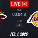 NBA LIVE! Los Angeles Lakers vs Miami Heat February 1, 2026 | 2026 NBA Season Live 2K