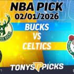 Milwaukee Bucks vs Boston Celtics  Pick 2/1/26 NBA Pick Prediction
