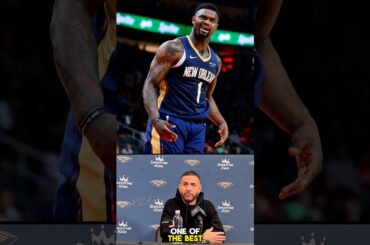 I asked New Orleans Pelicans Head Coach James Borrego about Zion Williamson pregame #zion #nba