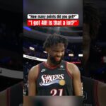 Embiid’s son crashed his postgame interview ❤️