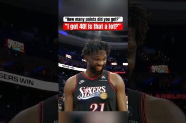 Embiid’s son crashed his postgame interview ❤️