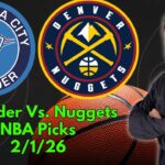 Thunder vs Nuggets 2/1/26 NBA Picks and Predictions | Scott Rickenbach NBA Best Bets & Betting Tips