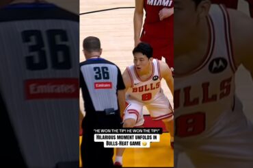 5’8” Yuki Sawamura forced the jump ball and WON the tip 🙌 #yukikawamura #chicagobulls #nba #japan