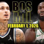 Boston Celtics vs Milwaukee Bucks Full Game Highlights – February 1, 2026 | NBA Season