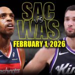Sacramento Kings vs Washington Wizards Full Game Highlights – February 1, 2026 | NBA Season