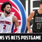 Detroit Pistons vs Brooklyn Nets Postgame Show | Pistons Talk Podcast