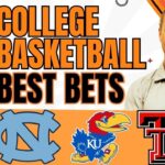 BEST Monday College Basketball Picks! | Syracuse vs North Carolina & Kansas vs Texas Tech