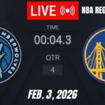 NBA LIVE! Golden State Warriors vs Minnesota Timberwolves | February 3, 2026  | Warriors vs MIN | 2K