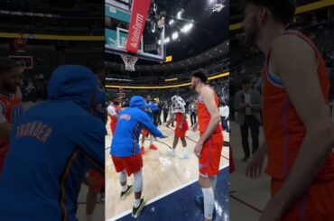 Career night, celebrated the right way 💦 #okcthunder