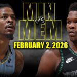 Minnesota Timberwolves vs Memphis Grizzlies Full Game Highlights – February 2, 2026 | NBA Season