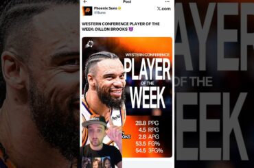 Dillon Brooks Named Western Conference Player Of The Week #suns