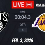 NBA LIVE! Los Angeles Lakers vs Brooklyn Nets | February 3, 2026 | Lakers vs Nets LIVE 2K26