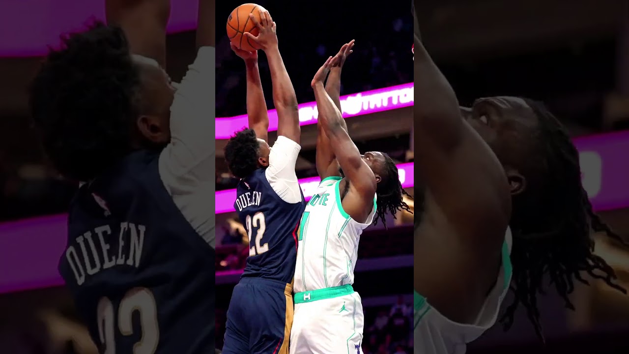 Derik Queen 🔥 POSTERIZES Sion James #pelicans #nba #shorts