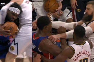 Jonas Valanciunas had Isaiah Stewart in a headlock and things get heated