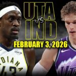 Utah Jazz vs Indiana Pacers Full Game Highlights – February 3, 2026 | NBA Season
