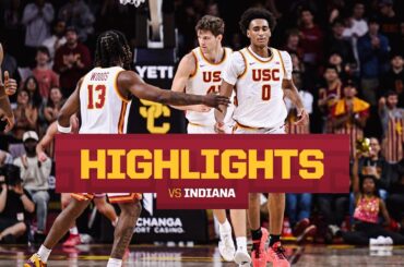USC Men's Basketball vs Indiana Highlights | Trojans win 81-76