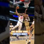 KAT with a MONSTER SLAM in DC! 😱 #knicks #nba #basketball #dunk #slam #jam